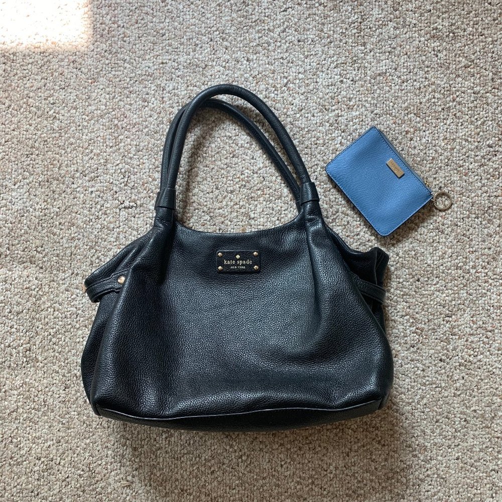 Authentic Kate Spade Black Handbag and Wallet